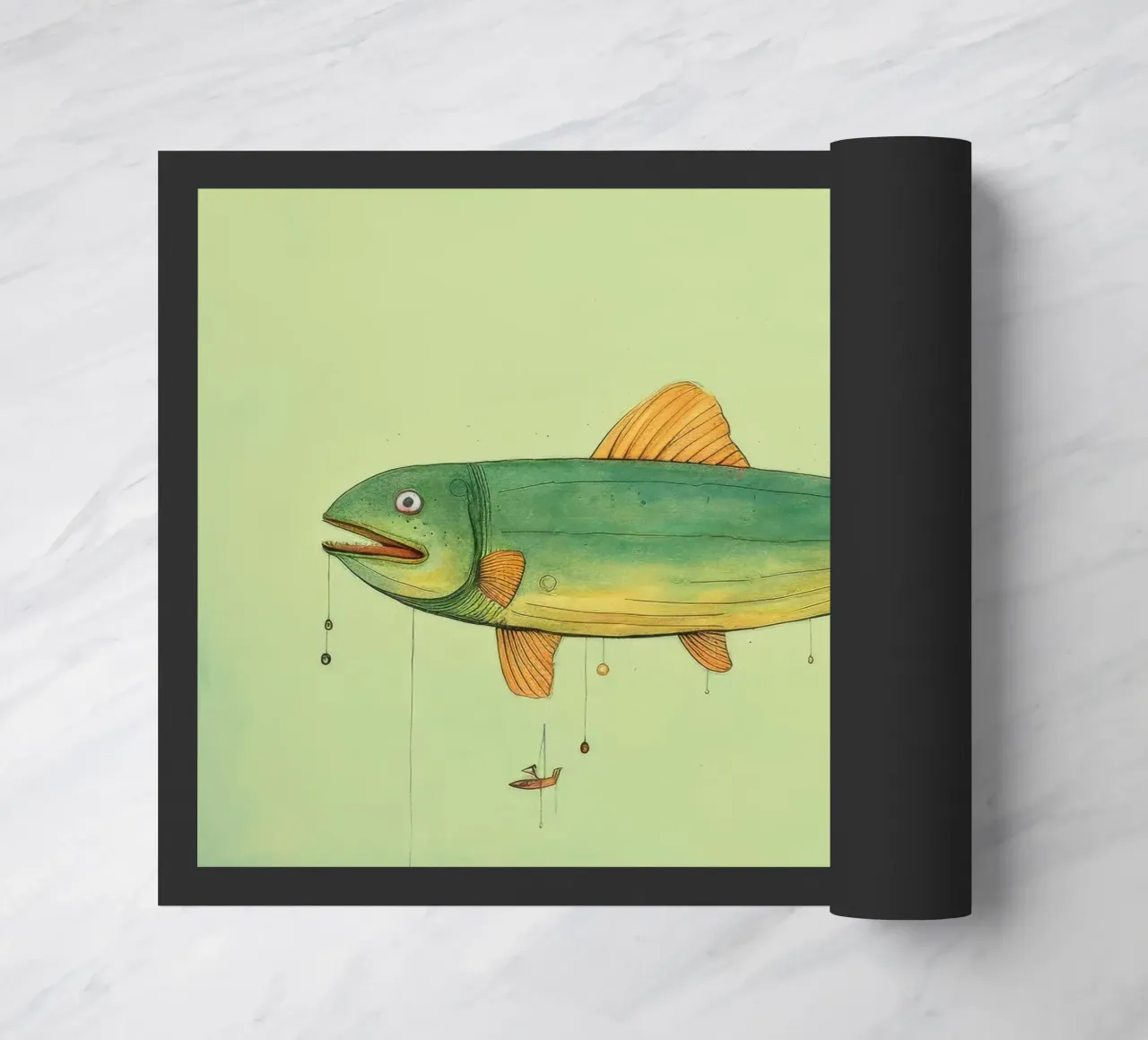 Pesce gatto minimo 1 zerbino da Minimal Animal Art