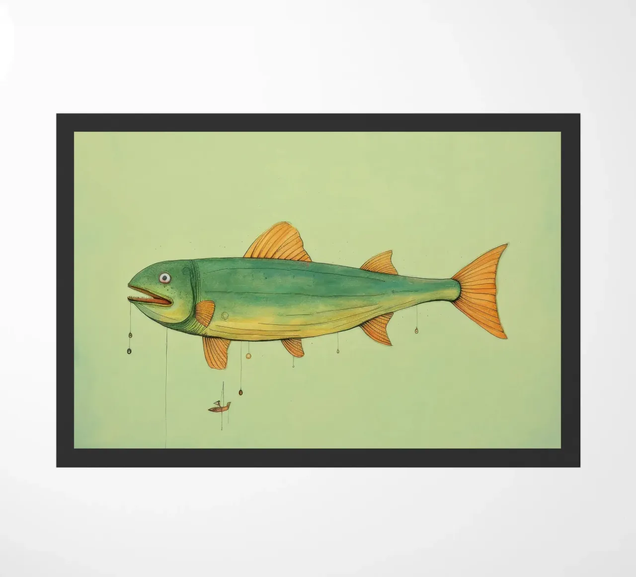 Pesce gatto minimo 1 zerbino da Minimal Animal Art