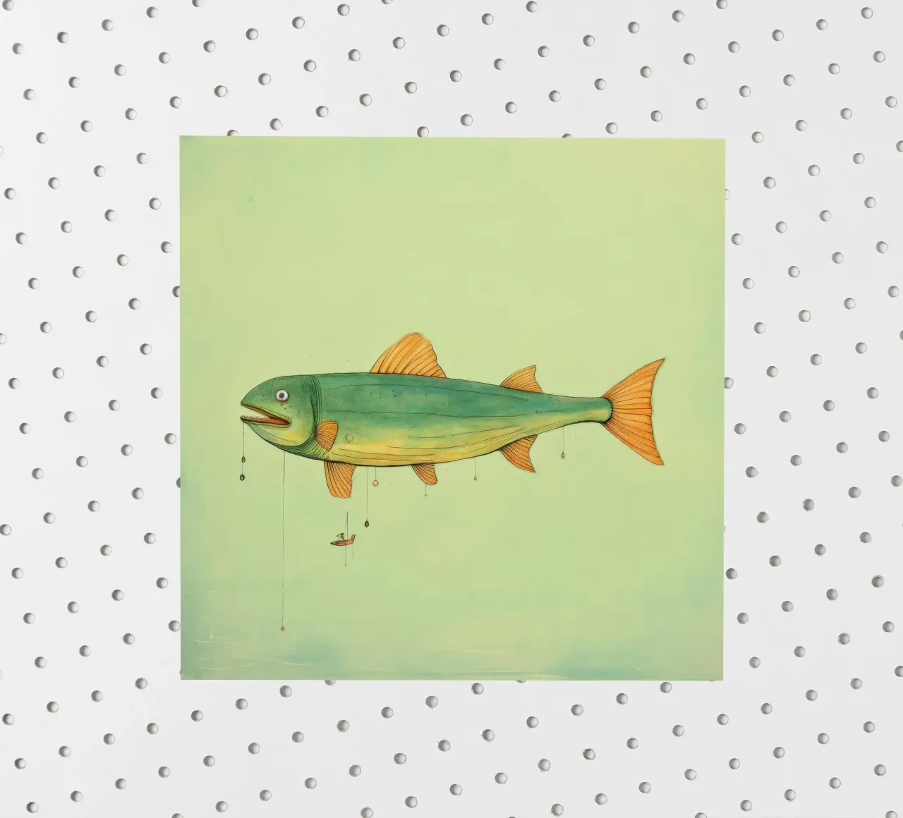 Poisson-chat minimal 1 autocollant de Minimal Animal Art