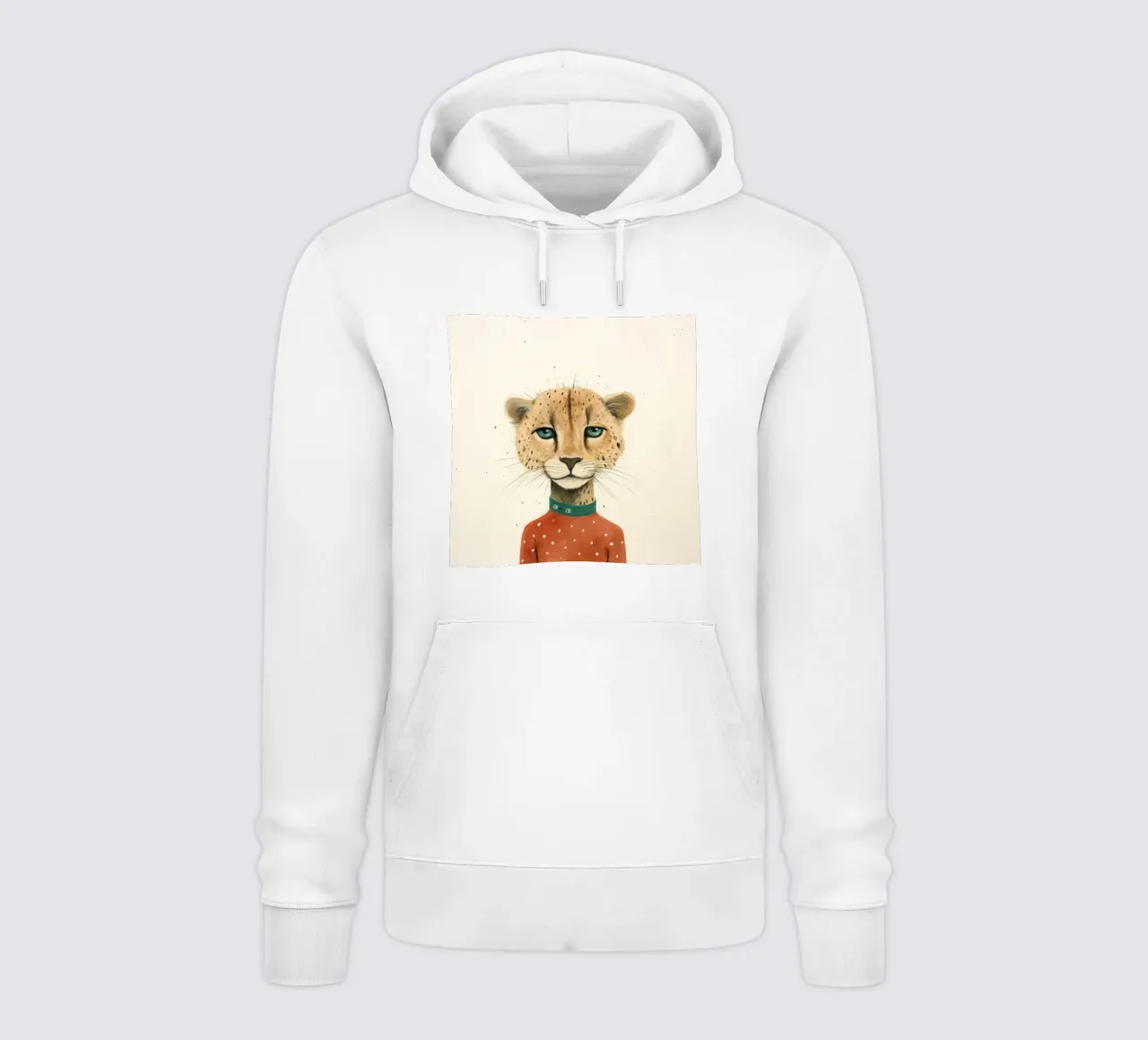 Minimal Cheetah 2 felpa con cappuccio da Minimal Animal Art