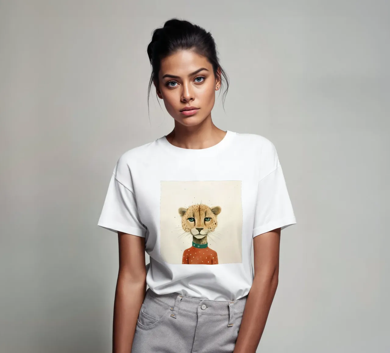 Minimal Cheetah 2 t-shirt da Minimal Animal Art