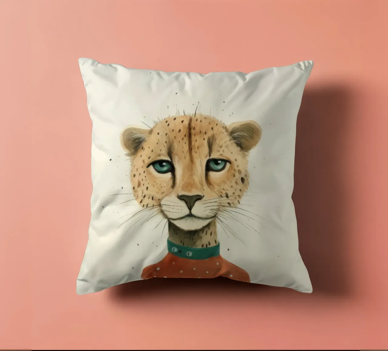 Minimal Cheetah 2 cuscino da Minimal Animal Art