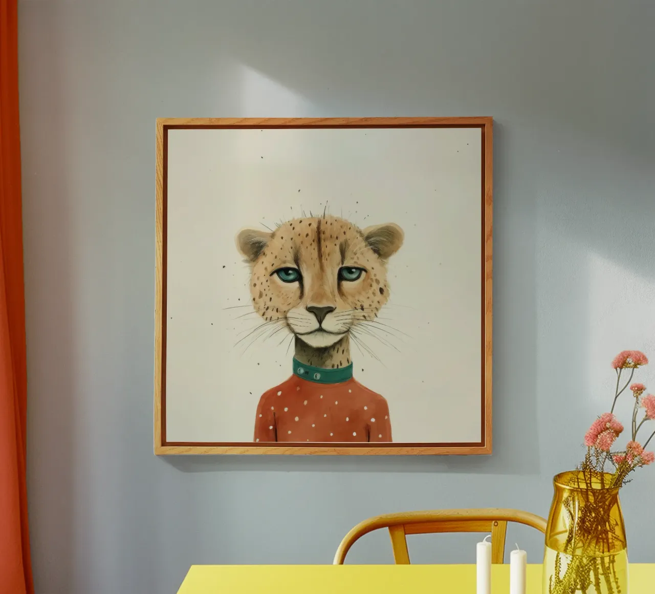 Minimal Cheetah plexiglass da Minimal Animal Art
