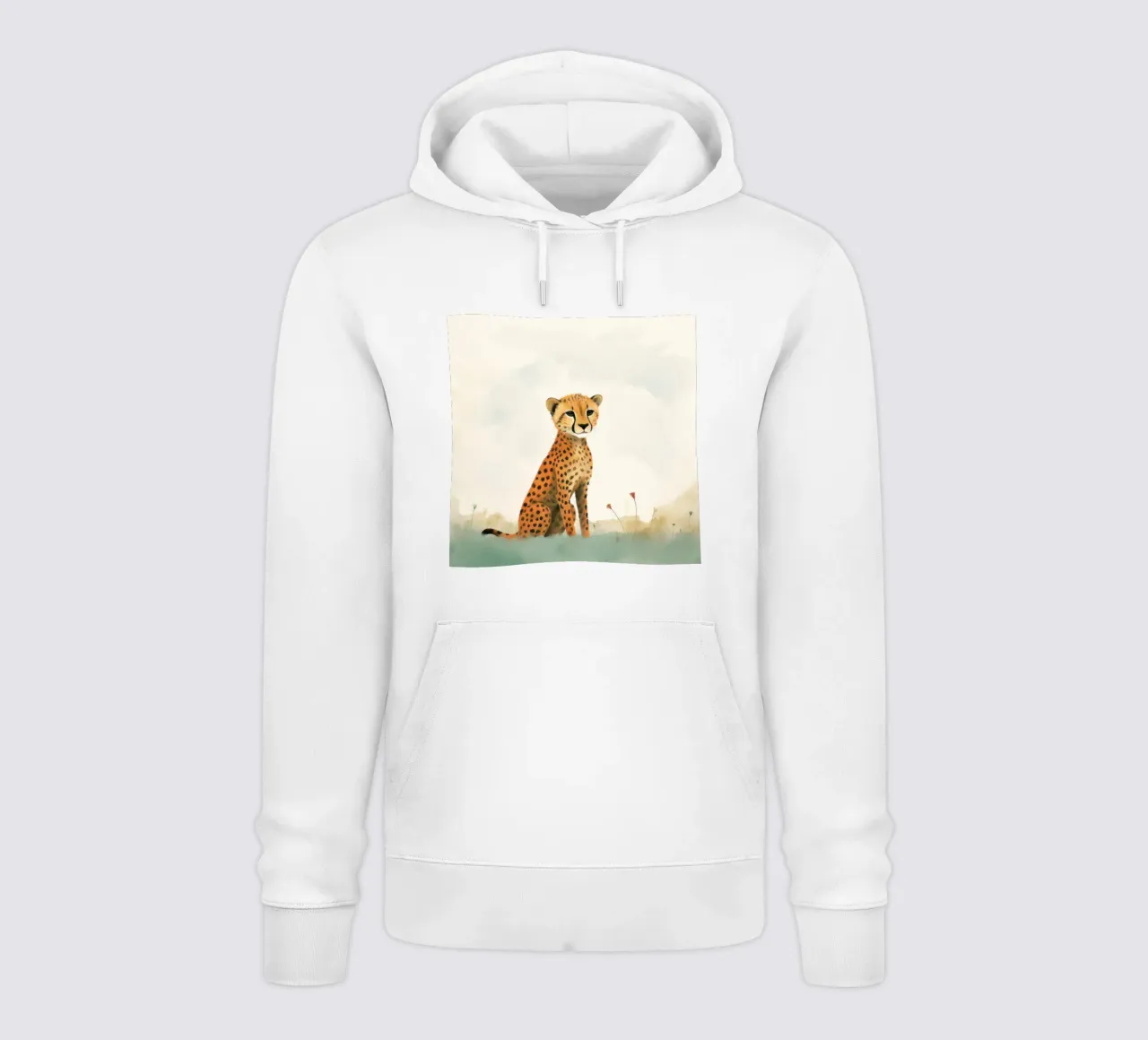Ghepardo 3 Minimo felpa con cappuccio da Minimal Animal Art