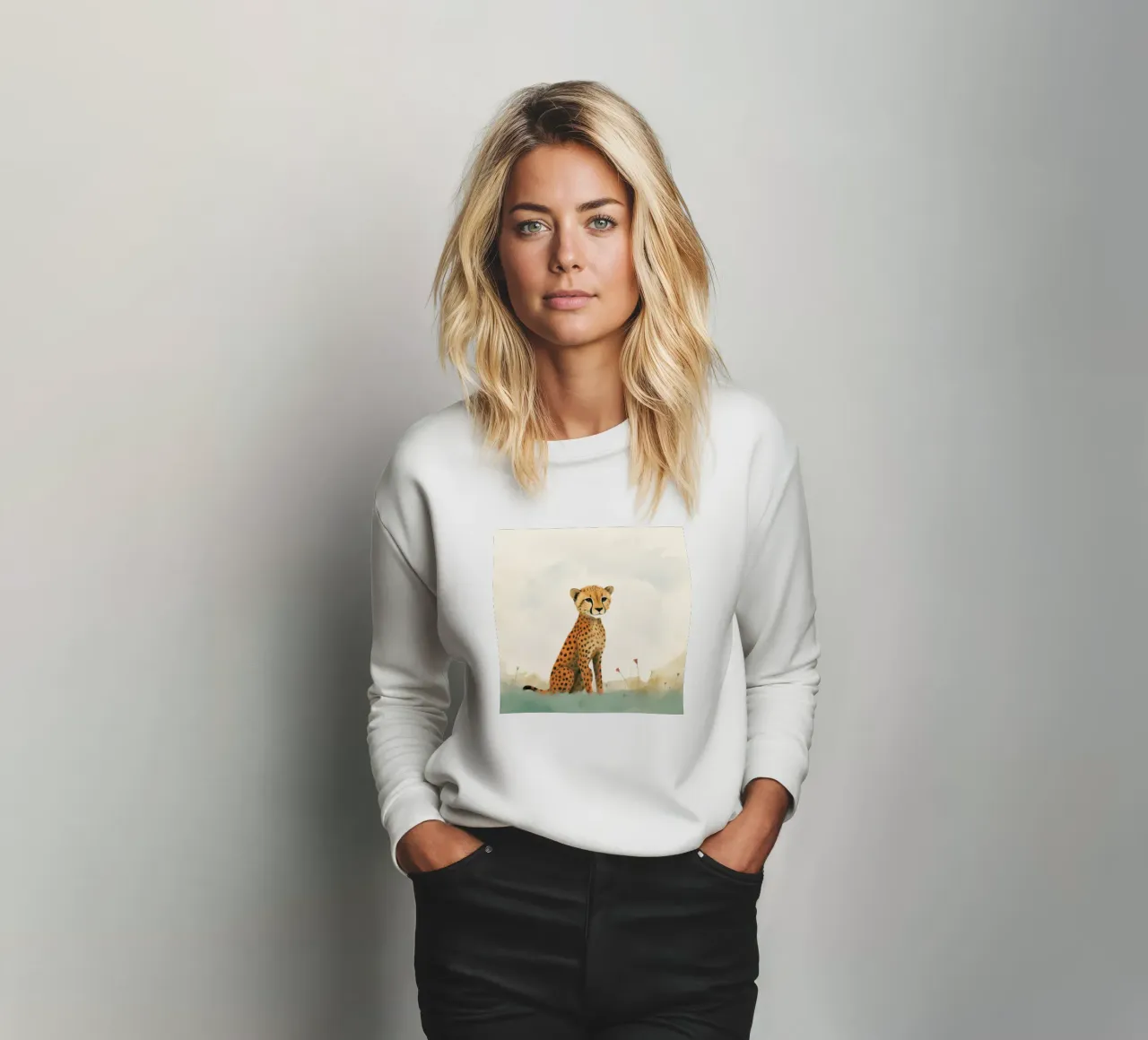 Ghepardo 3 Minimo felpa da Minimal Animal Art