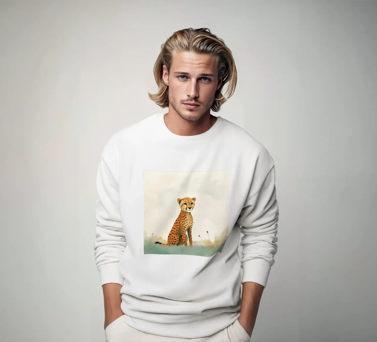 Ghepardo 3 Minimo felpa da Minimal Animal Art