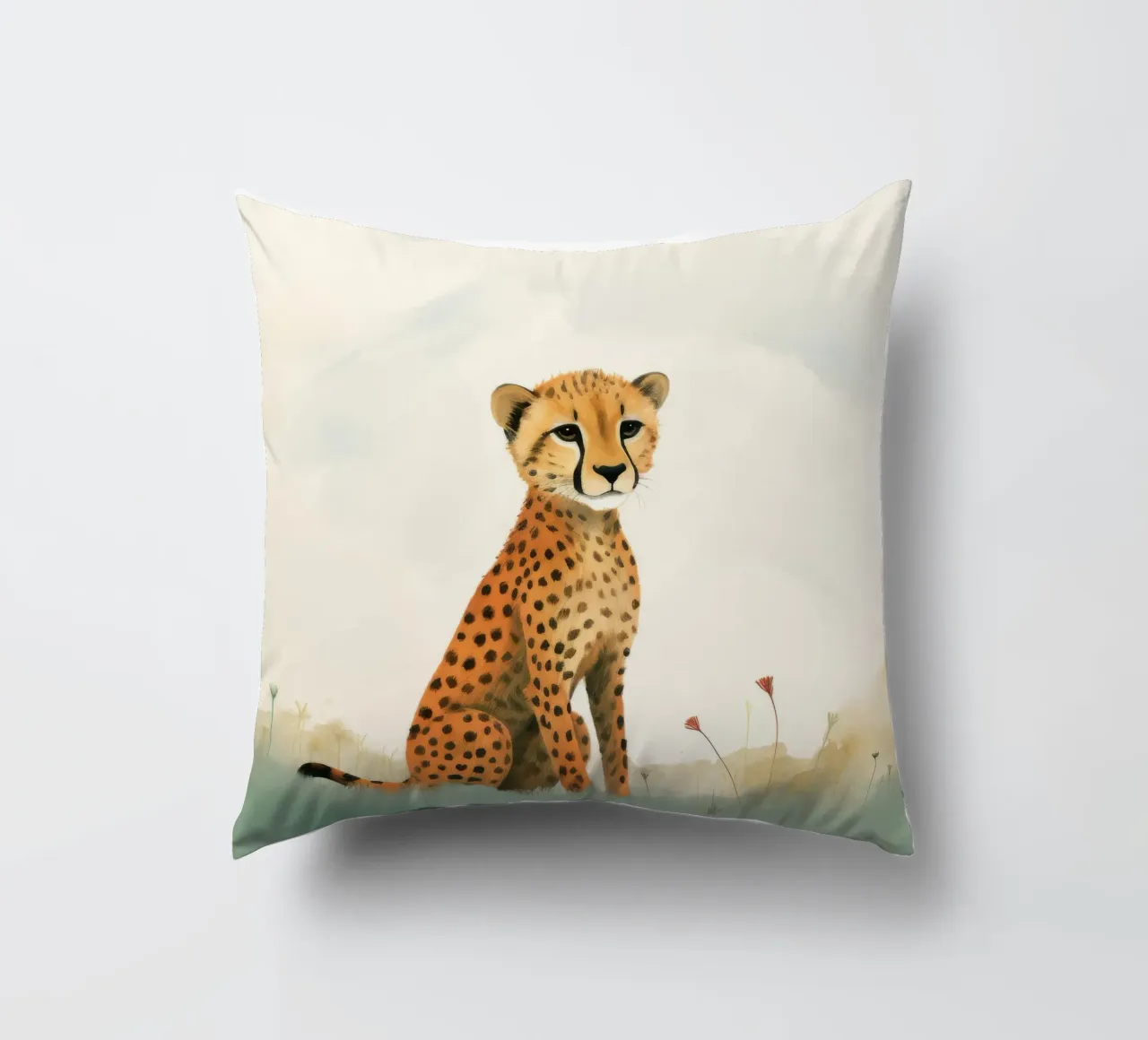 Ghepardo 3 Minimo cuscino da Minimal Animal Art