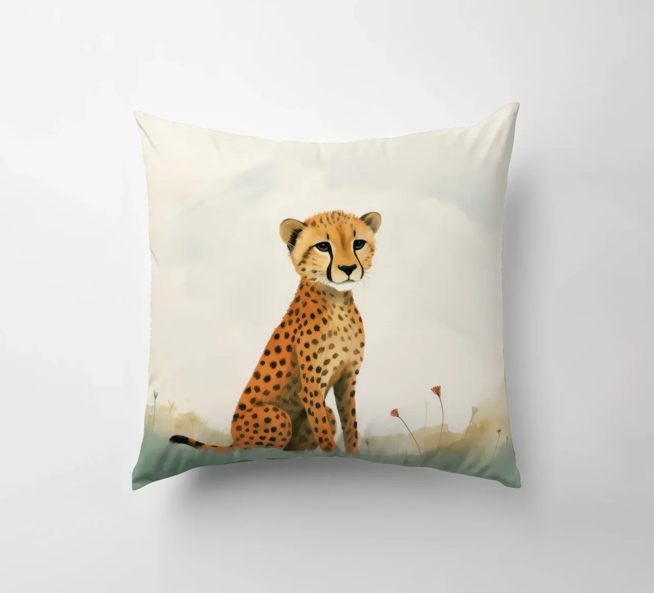 Ghepardo 3 Minimo cuscino da Minimal Animal Art