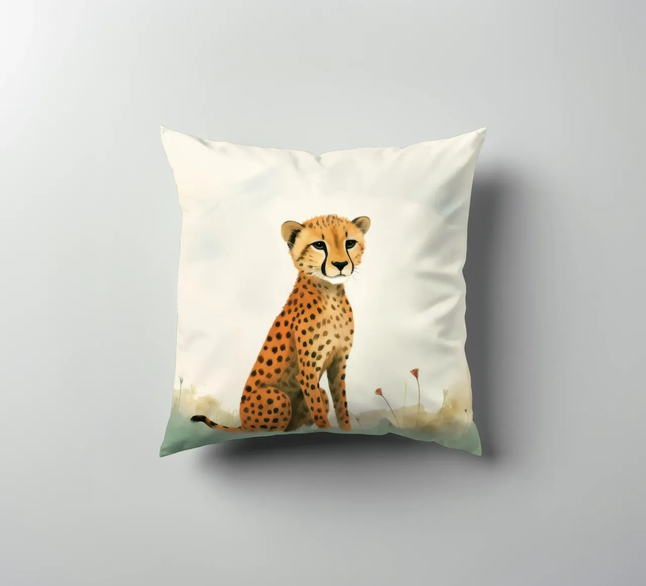 Ghepardo 3 Minimo cuscino da Minimal Animal Art