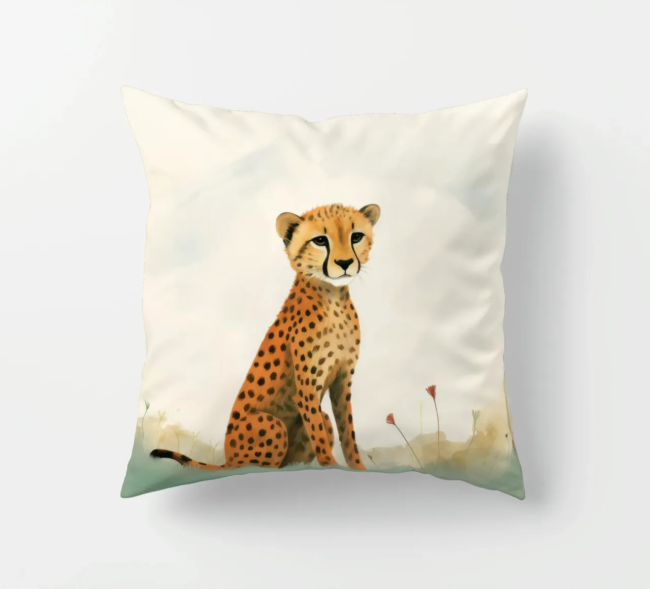 Ghepardo 3 Minimo cuscino da Minimal Animal Art