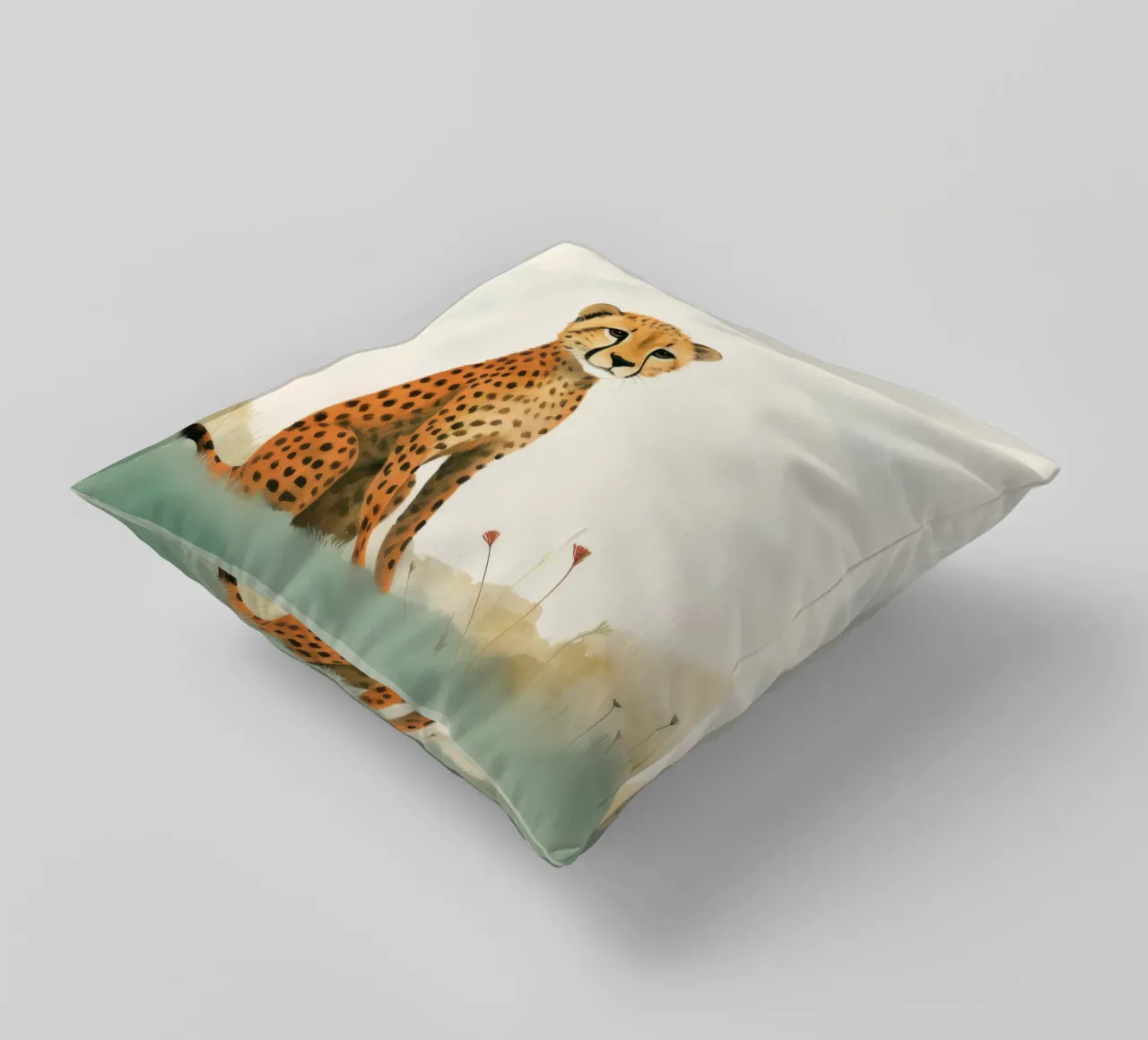 Ghepardo 3 Minimo cuscino da Minimal Animal Art