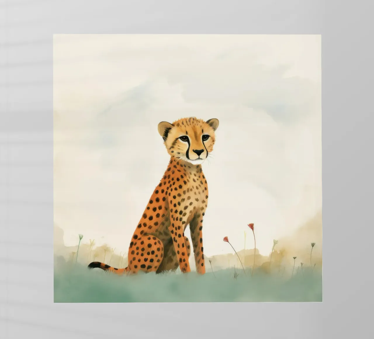 Ghepardo 3 Minimo pellicola backlit da Minimal Animal Art