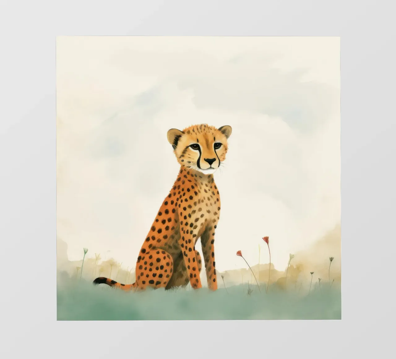 Ghepardo 3 Minimo pellicola backlit da Minimal Animal Art