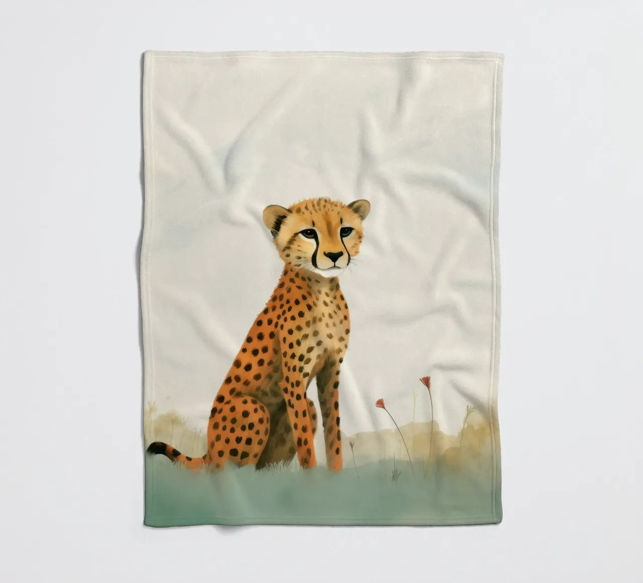 Ghepardo 3 Minimo coperta in pile da Minimal Animal Art