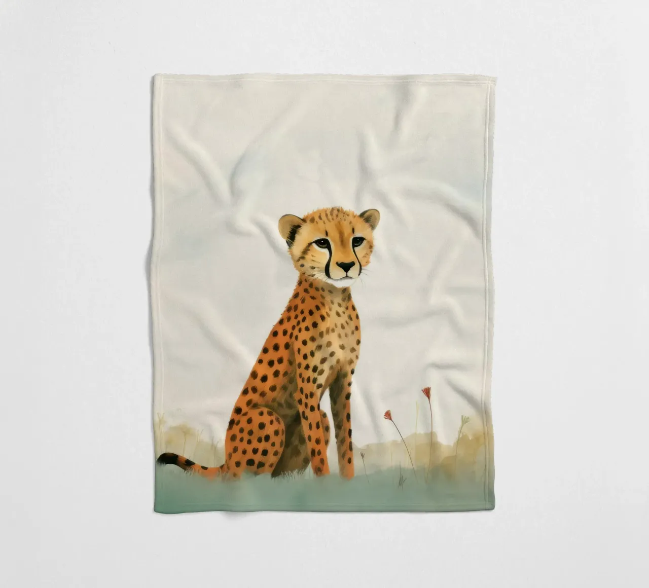 Ghepardo 3 Minimo coperta in pile da Minimal Animal Art