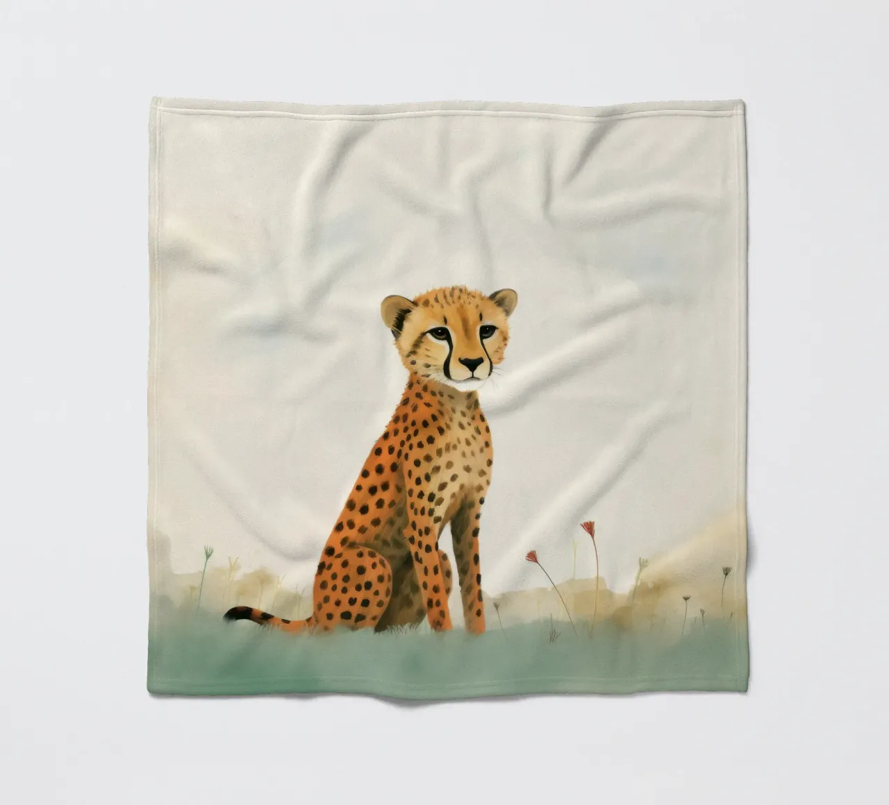 Ghepardo 3 Minimo coperta in pile da Minimal Animal Art
