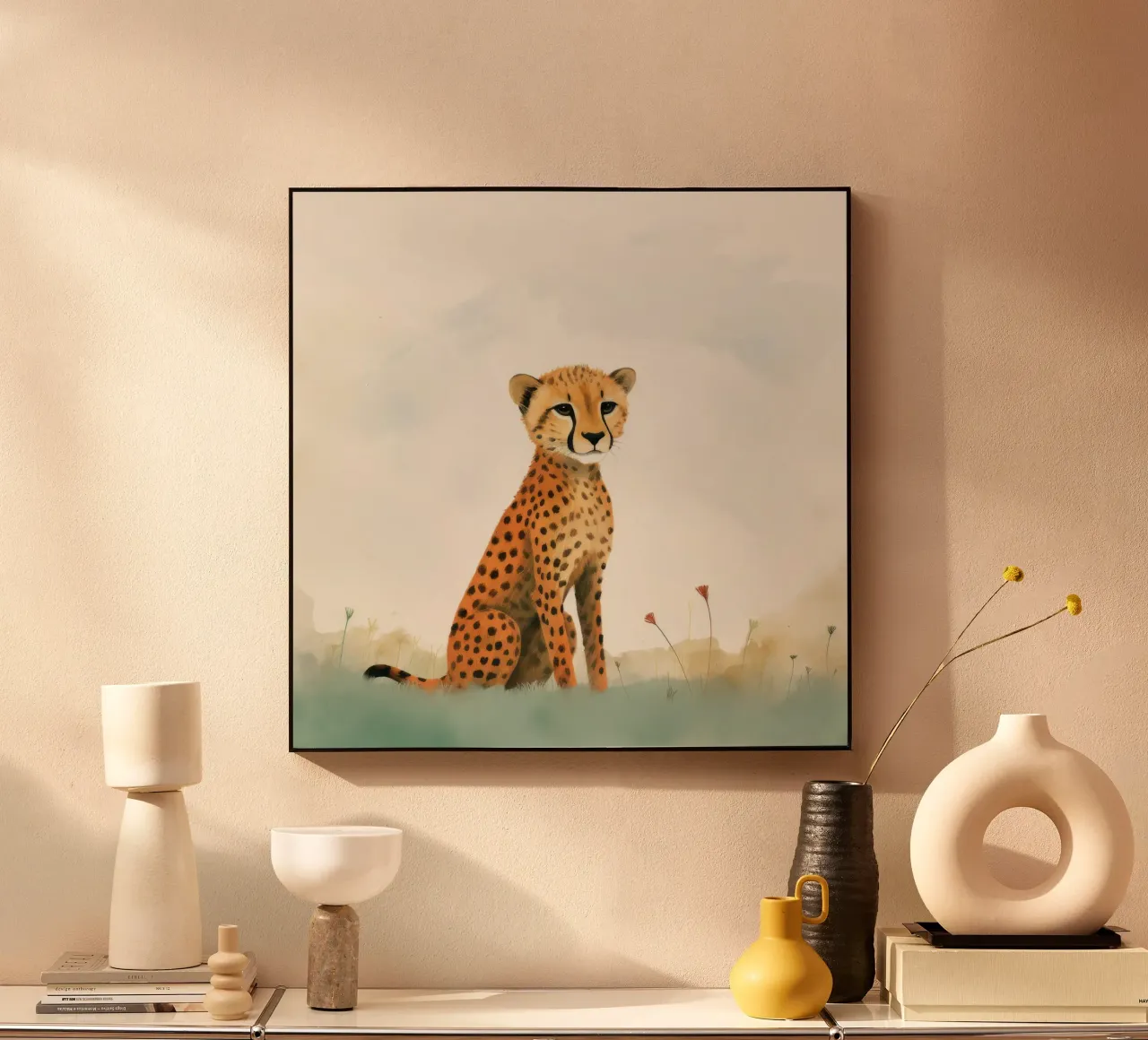 Guépard 3 Minimum plexiglas de Minimal Animal Art