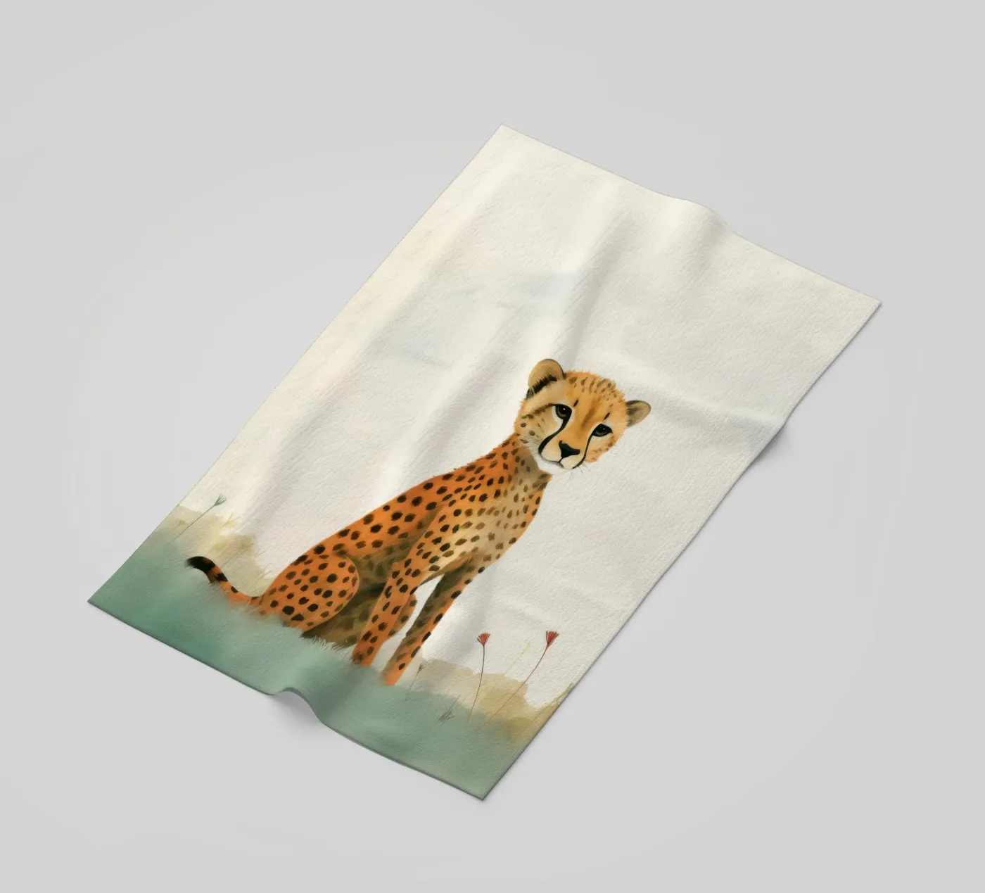 Cheetah minimo telo mare da Minimal Animal Art