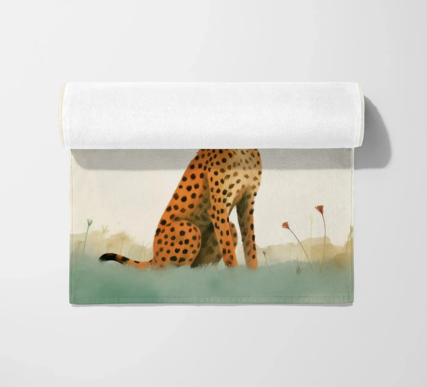 Cheetah minimo telo mare da Minimal Animal Art