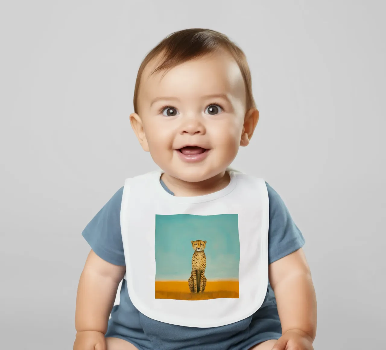 Gepard 4 Minimum Babylätzchen von Minimal Animal Art