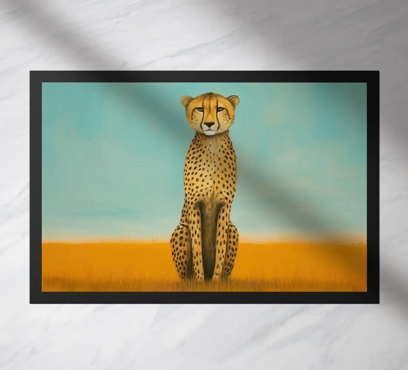 Minimal Cheetah Fußmatte von Minimal Animal Art
