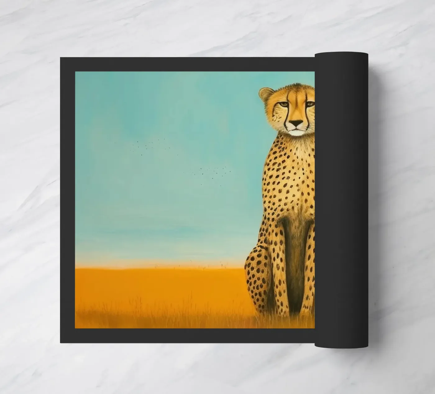 Minimal Cheetah Fußmatte von Minimal Animal Art