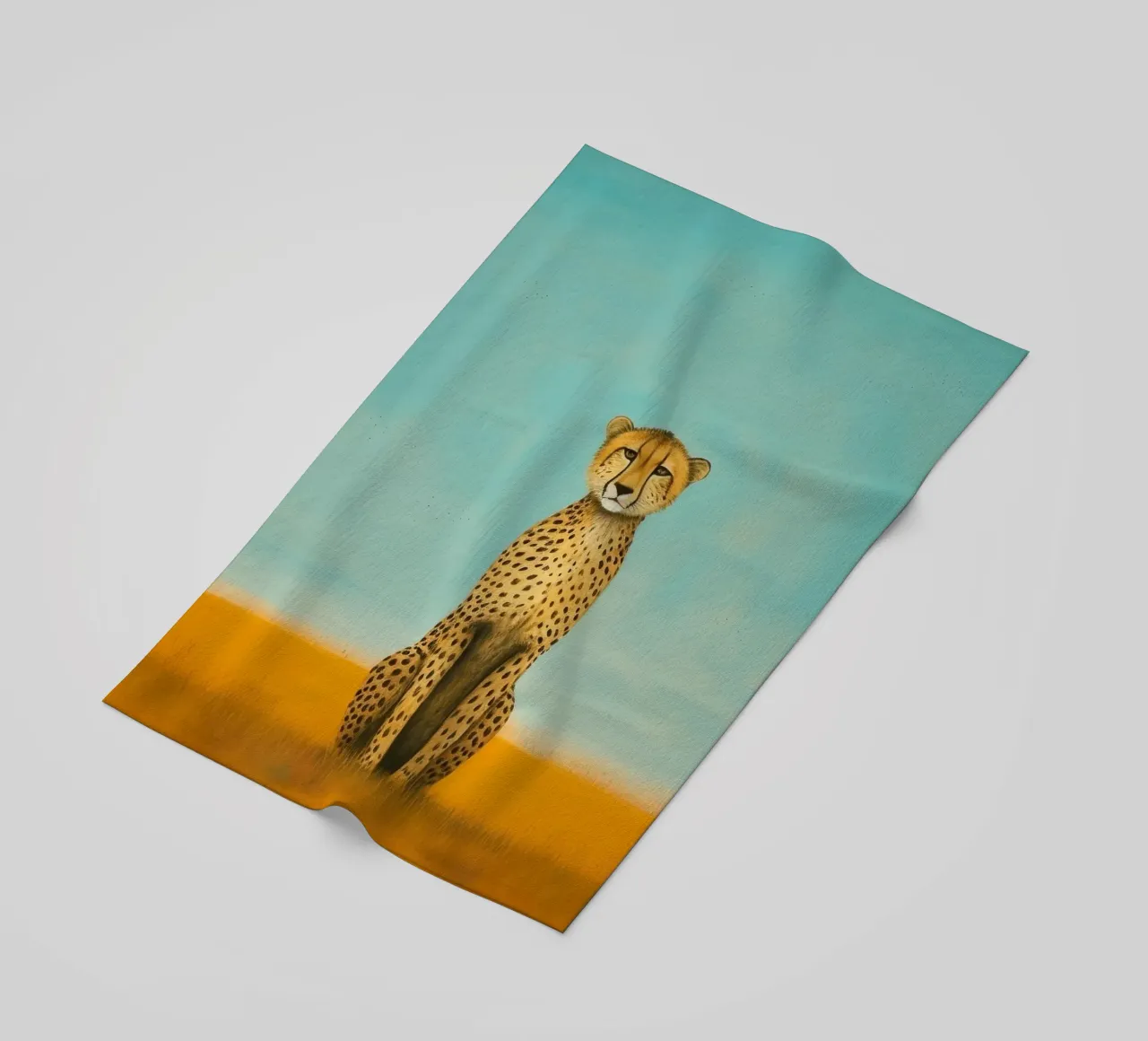 Ghepardo 4 Minimo telo mare da Minimal Animal Art