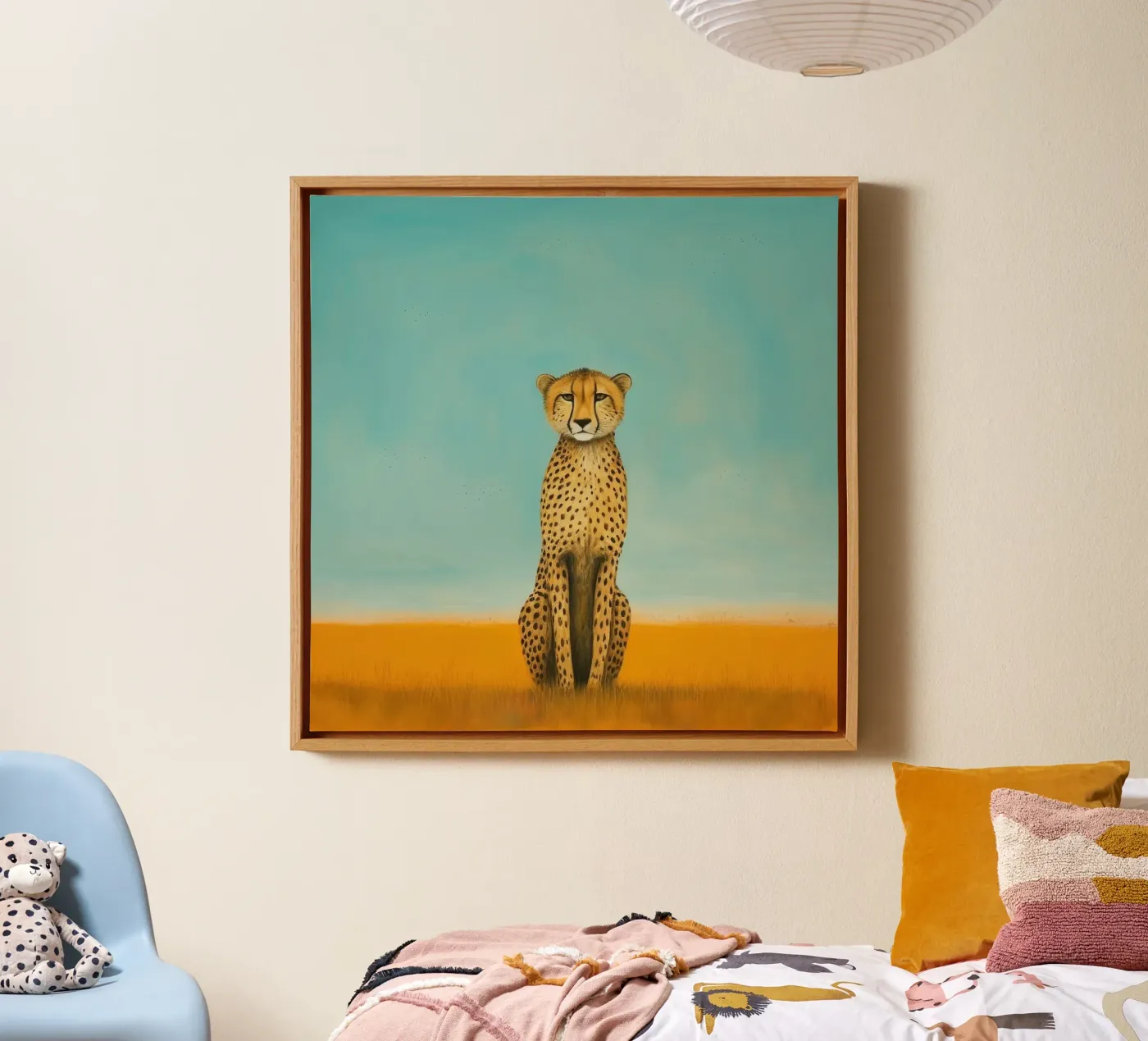 Minimal Cheetah Leinwand von Minimal Animal Art