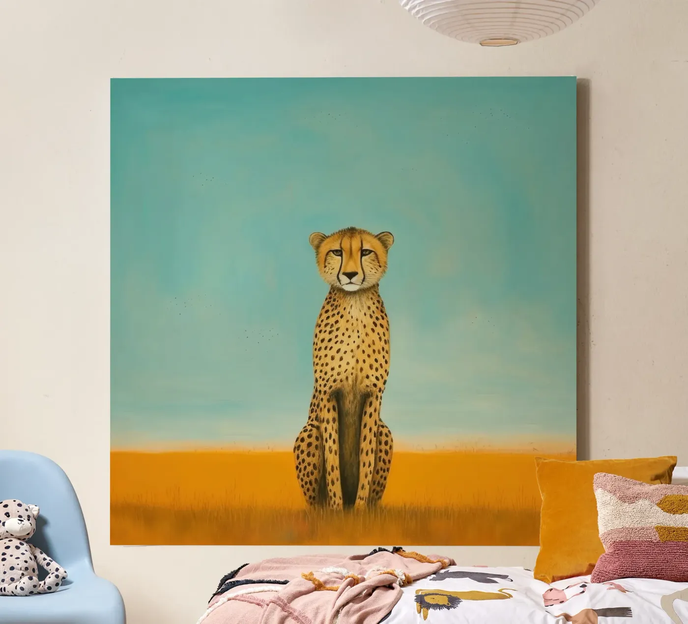 Minimal Cheetah Leinwand von Minimal Animal Art