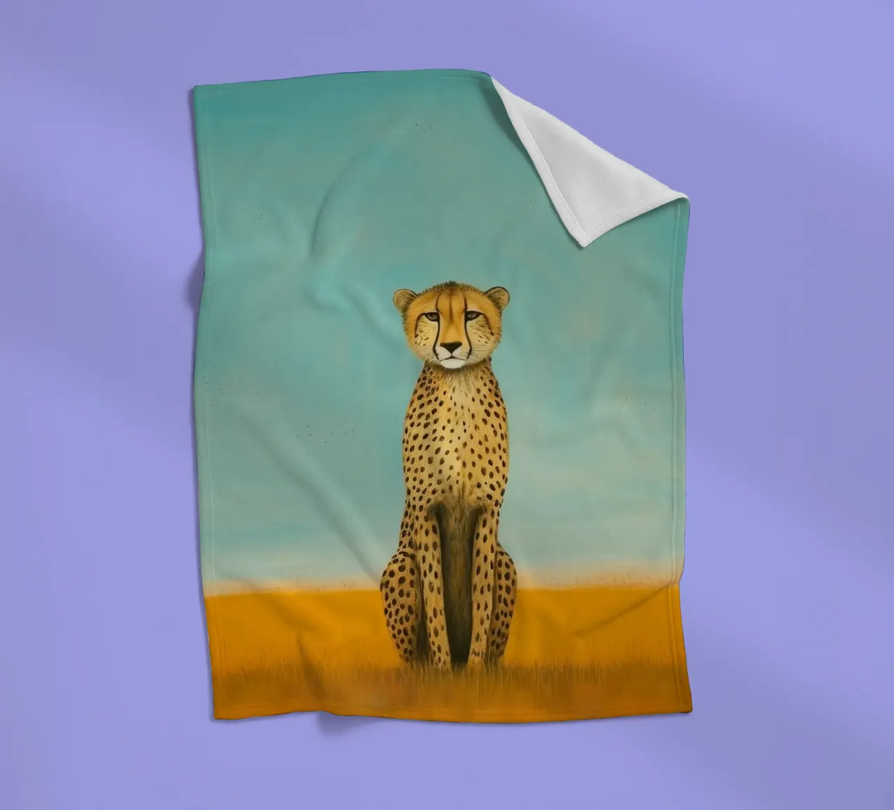 Cheetah 4 Minimum Fleecedecke von Minimal Animal Art