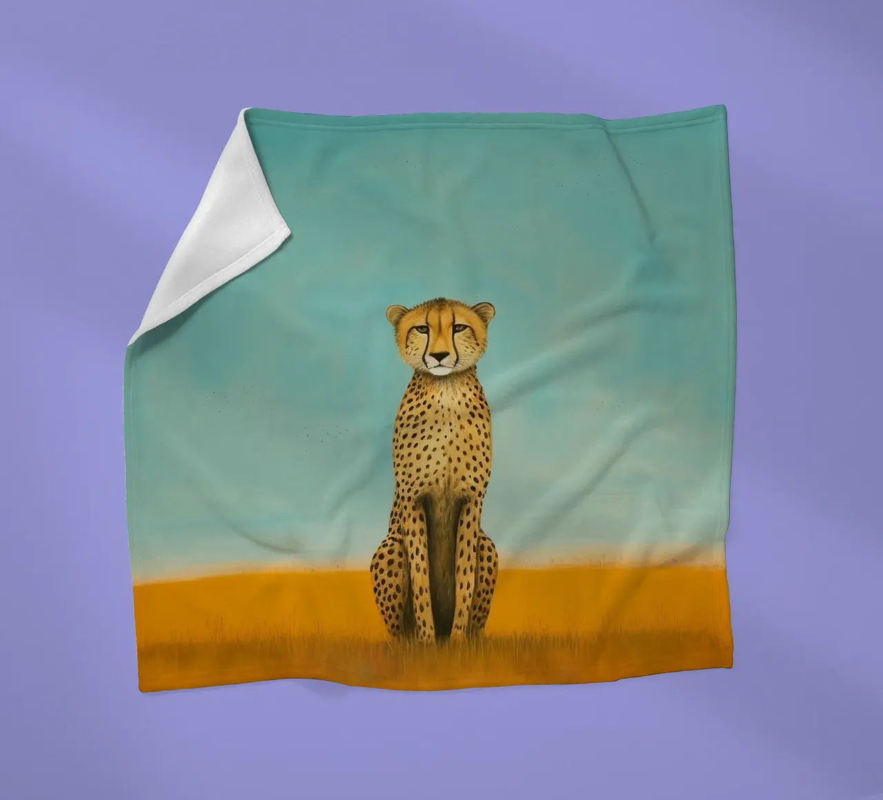 Cheetah 4 Minimum Fleecedecke von Minimal Animal Art