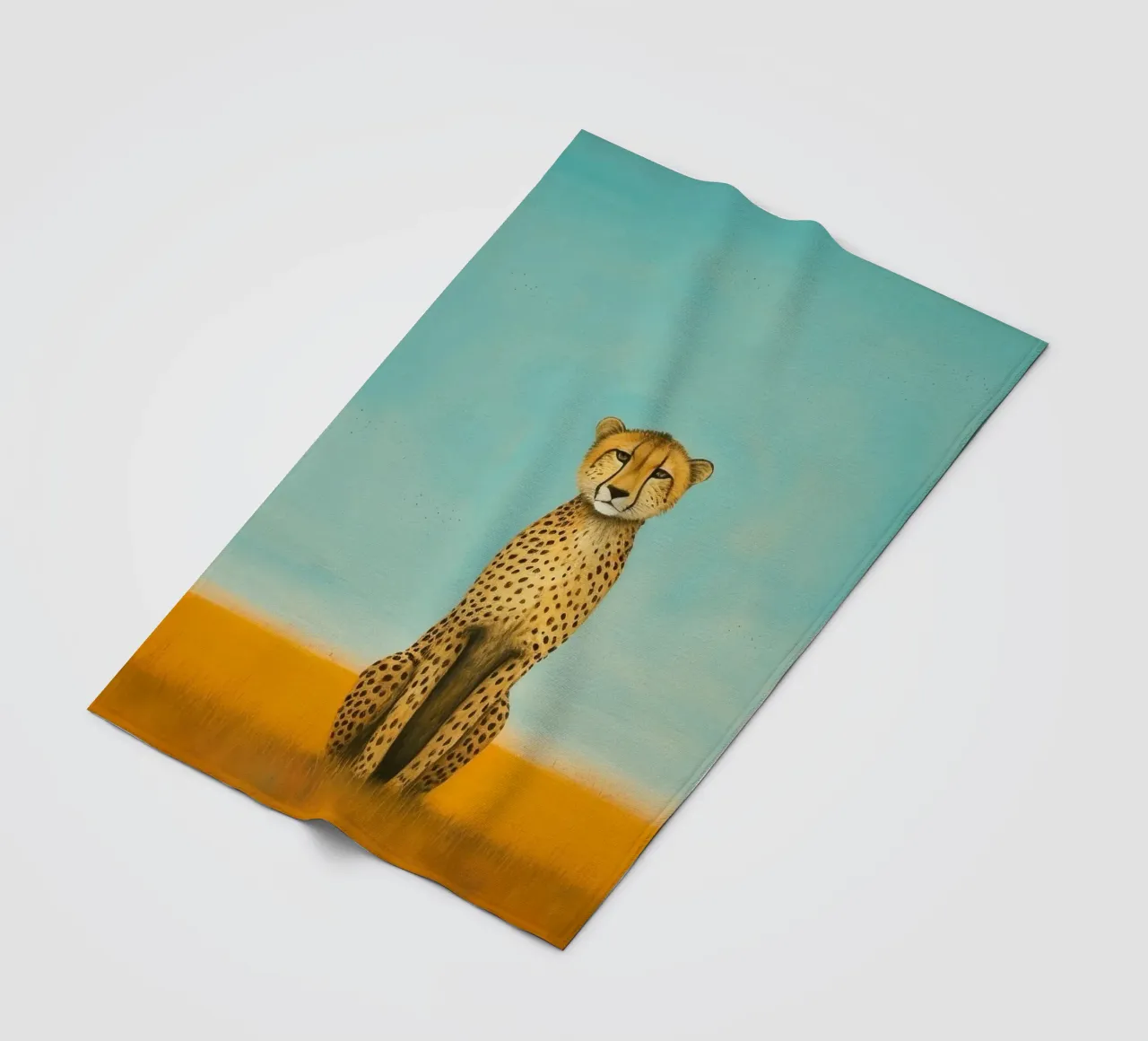 Cheetah 4 Minimum Fleecedecke von Minimal Animal Art