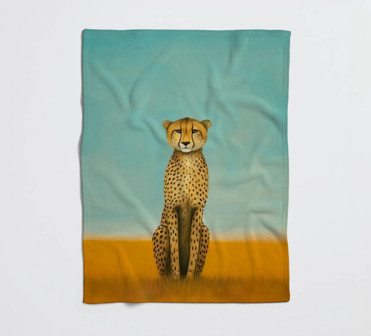Cheetah 4 Minimum Fleecedecke von Minimal Animal Art