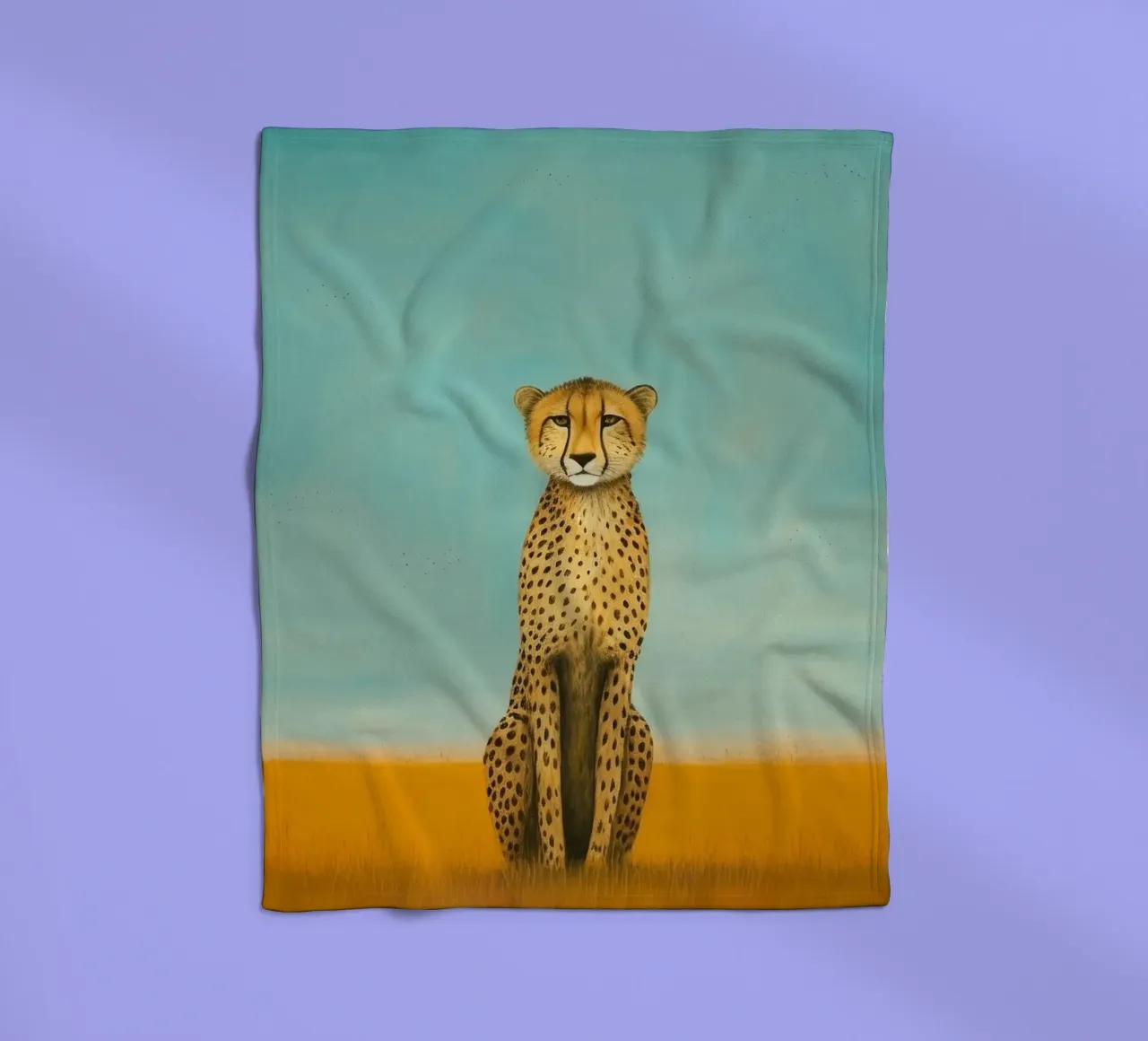 Cheetah 4 Minimum Fleecedecke von Minimal Animal Art