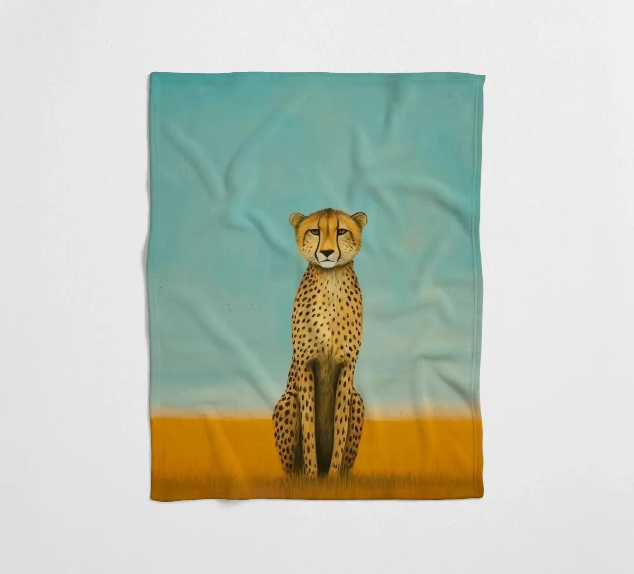 Cheetah 4 Minimum Fleecedecke von Minimal Animal Art
