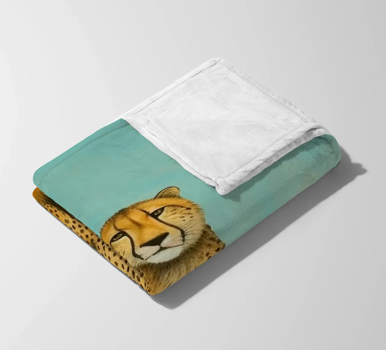 Cheetah 4 Minimum Fleecedecke von Minimal Animal Art