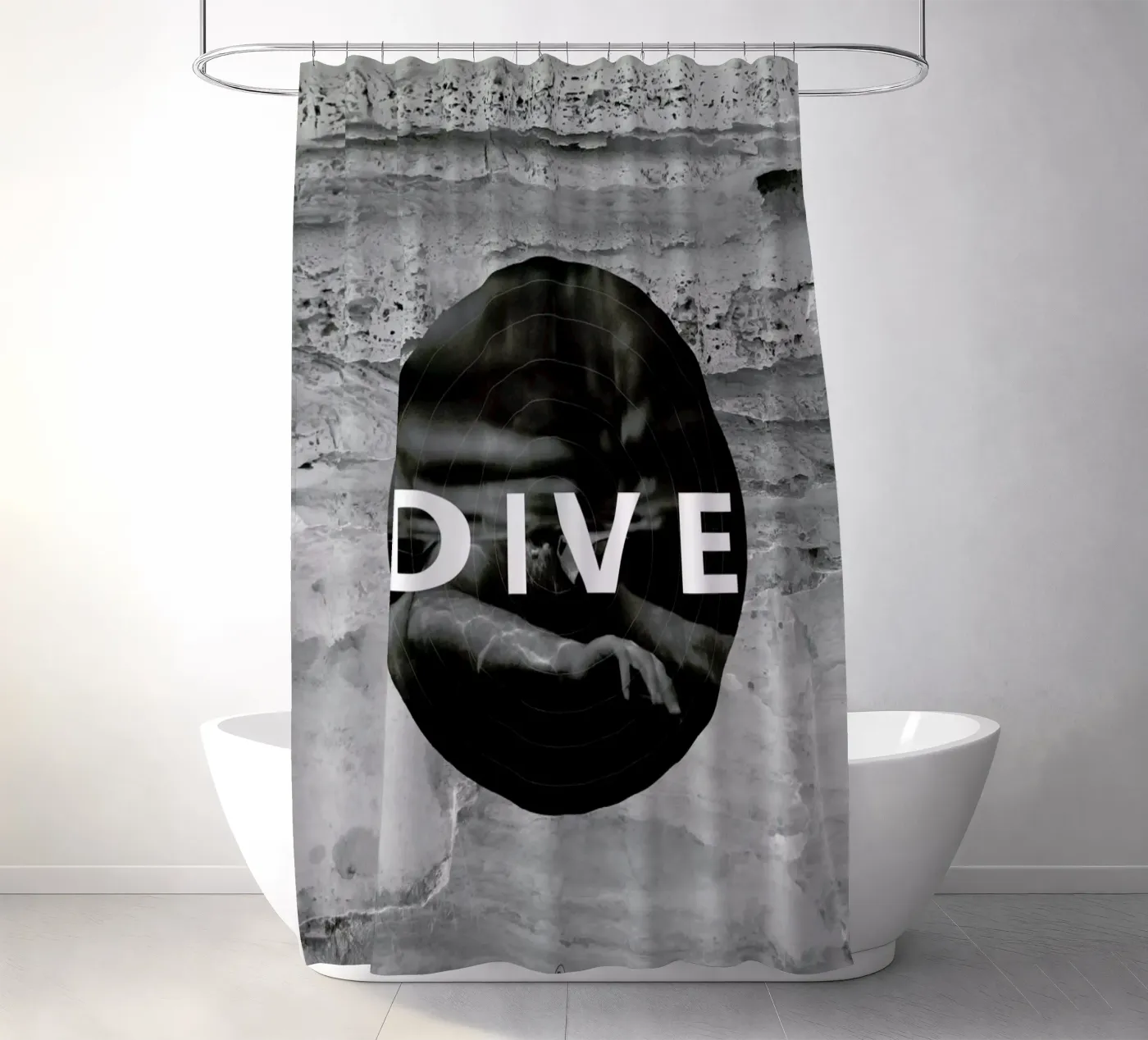 Dive douchegordijn van Nicolas Messaritis