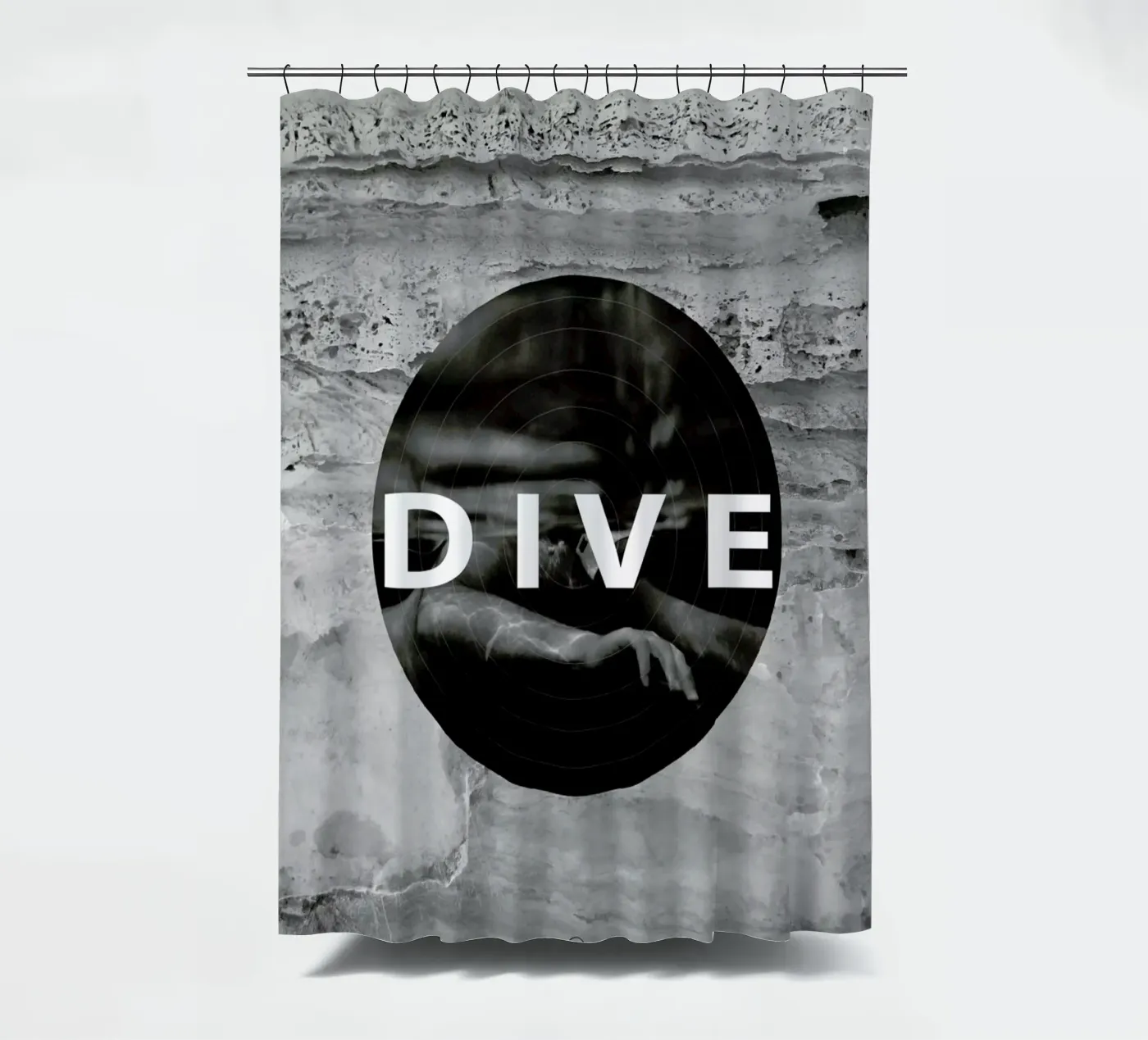 Dive douchegordijn van Nicolas Messaritis
