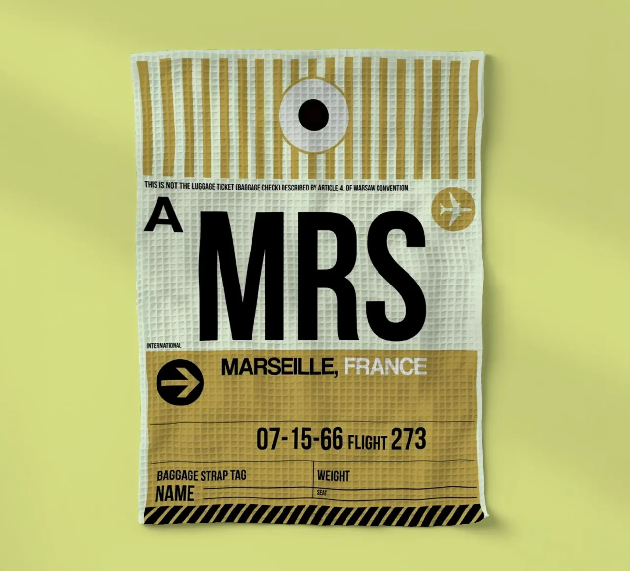 MRS - Marseille tea towel by Naxart