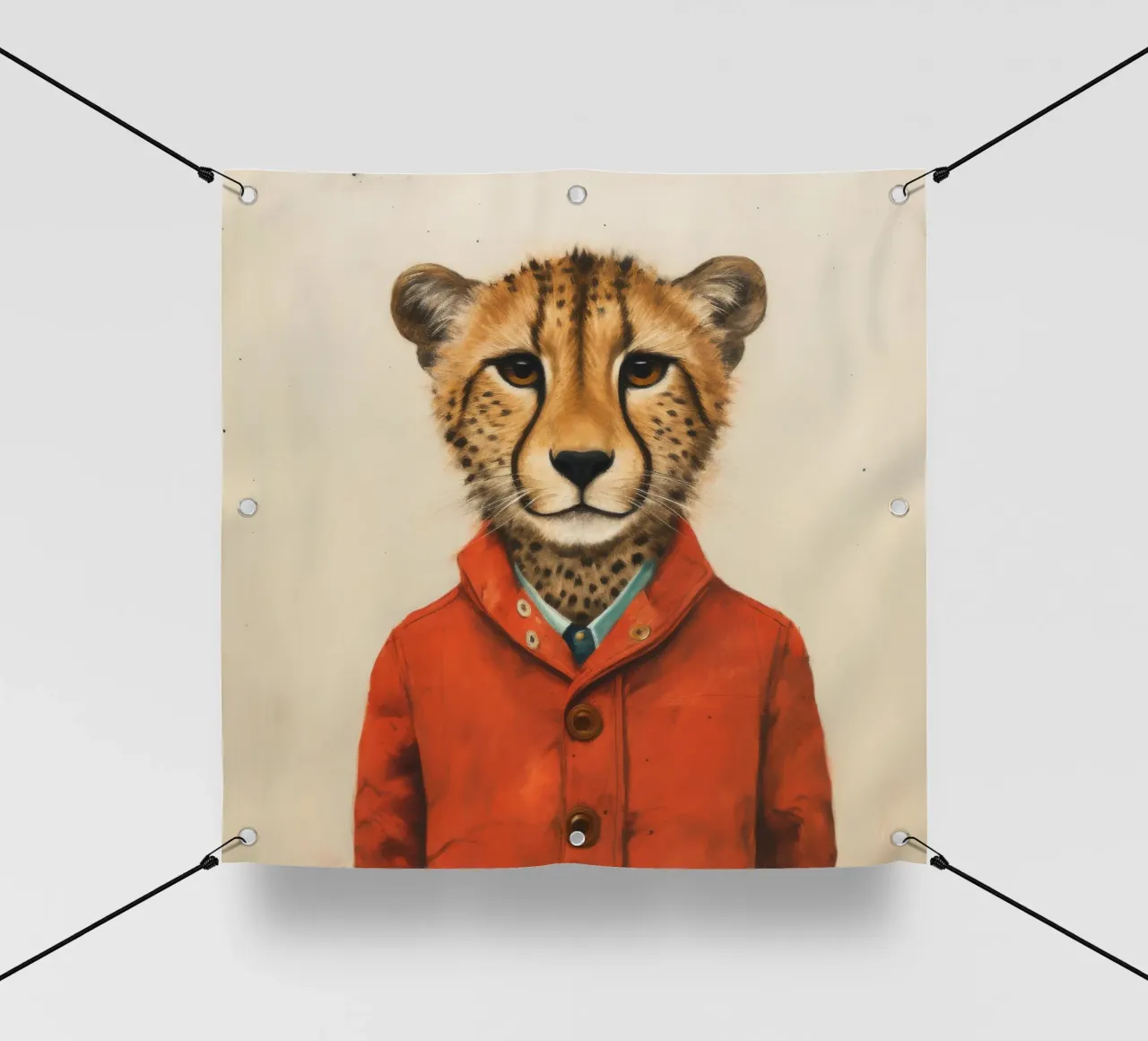 Ghepardo 1 Minimo telo in pvc da Minimal Animal Art