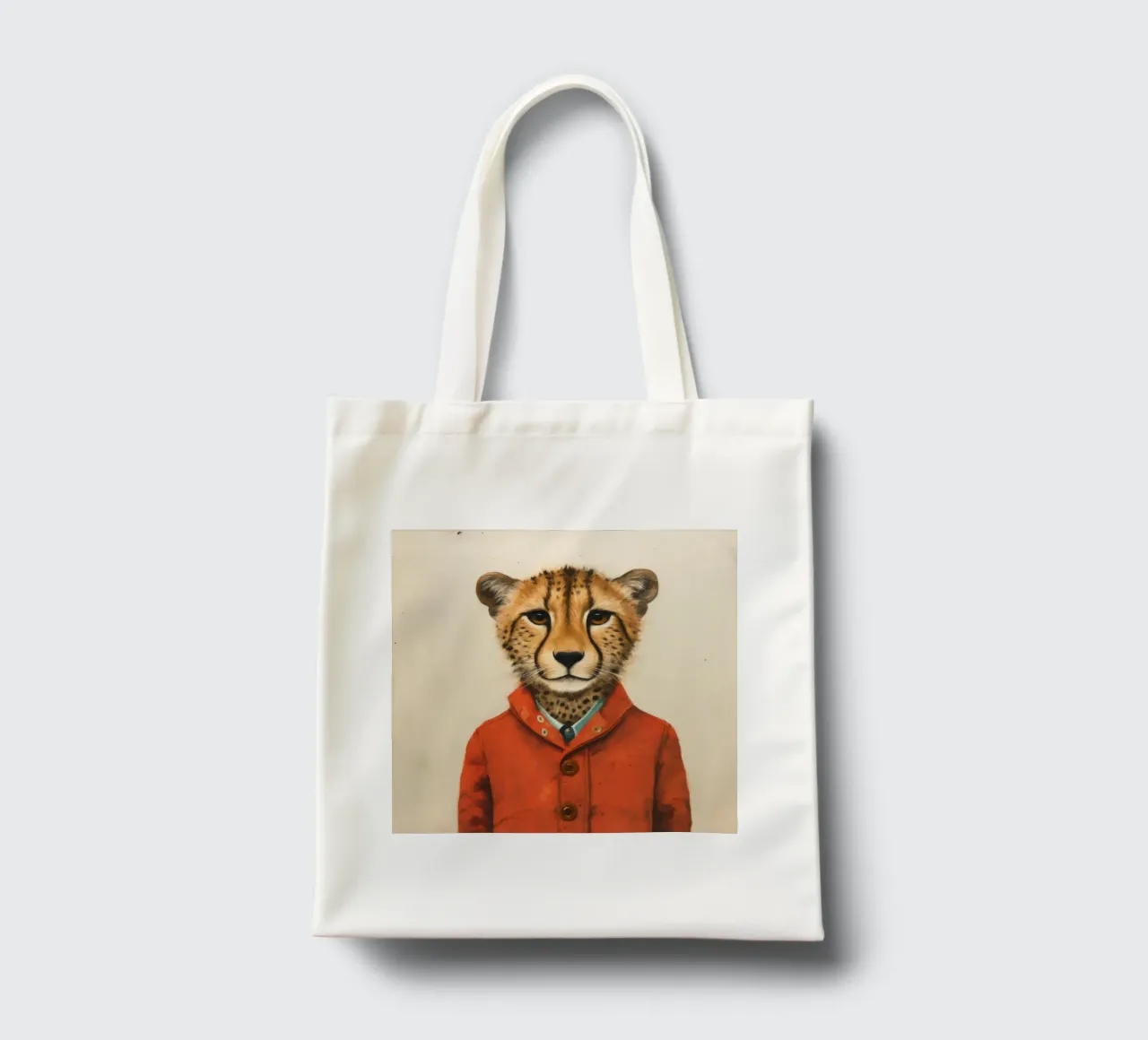 Ghepardo 1 Minimo borsa in juta da Minimal Animal Art