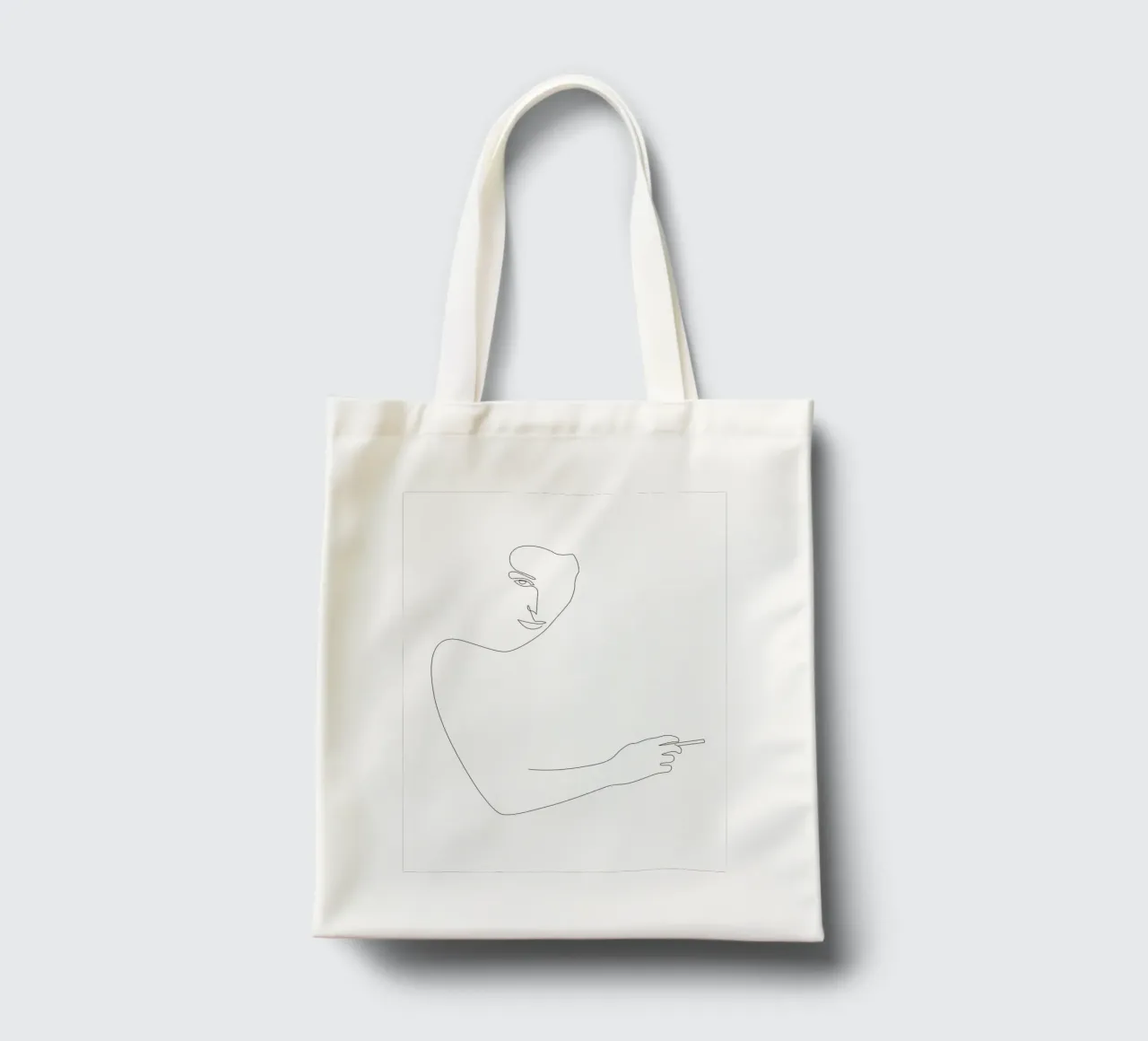 Rauch - einzeilige Kunst Jutebeutel von Addillum