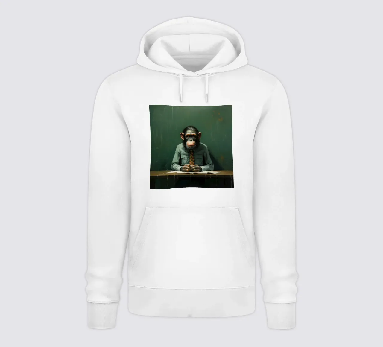 Scimpanzé minimo 2 felpa con cappuccio da Minimal Animal Art