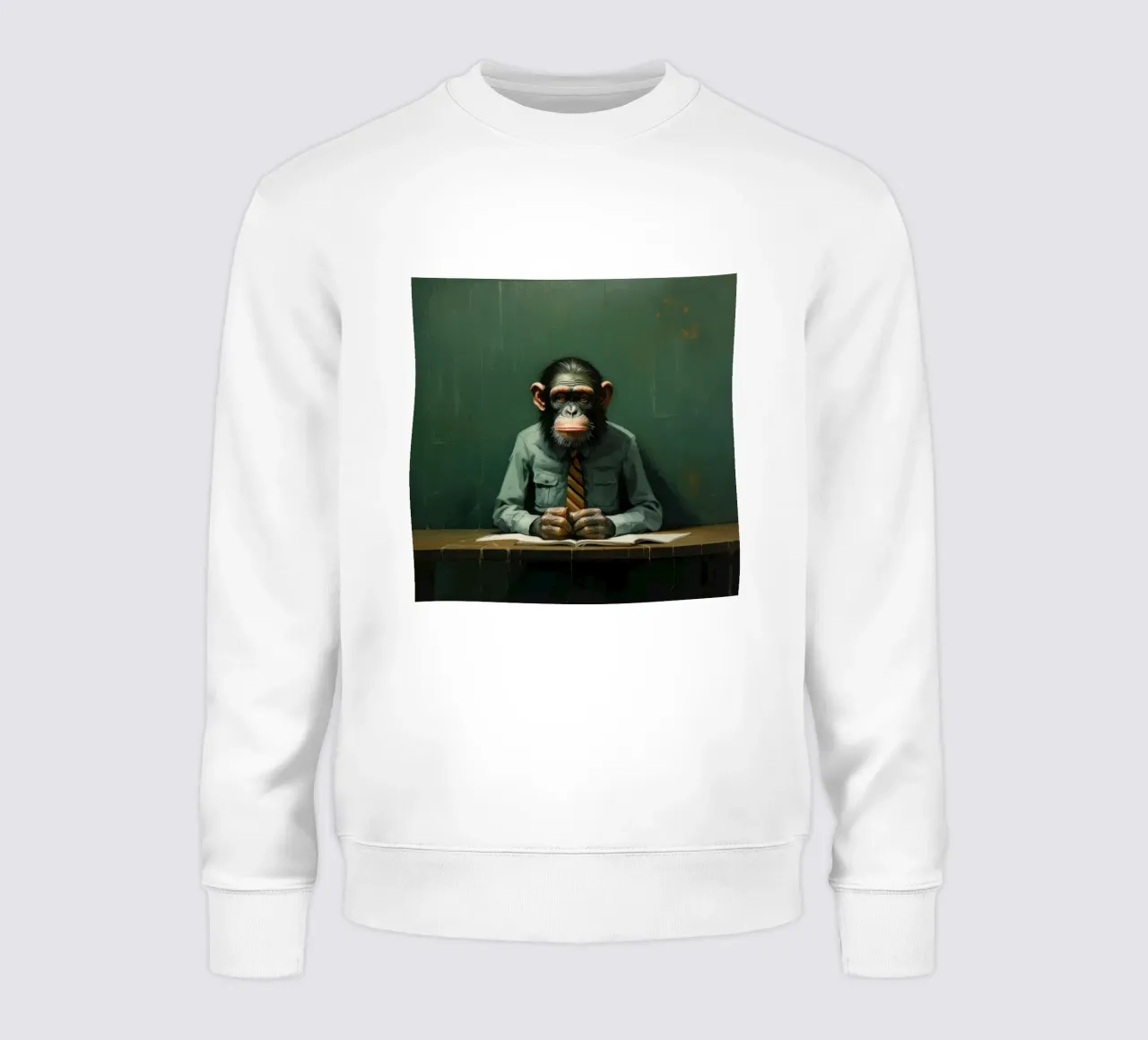 Minimal Schimpanse 2 Sweatshirt von Minimal Animal Art