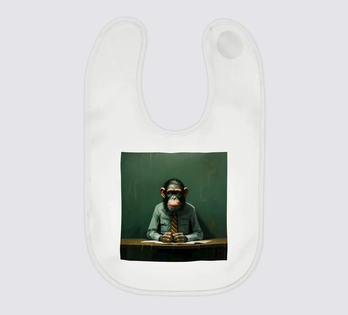 Scimpanzé minimale bavaglino da Minimal Animal Art