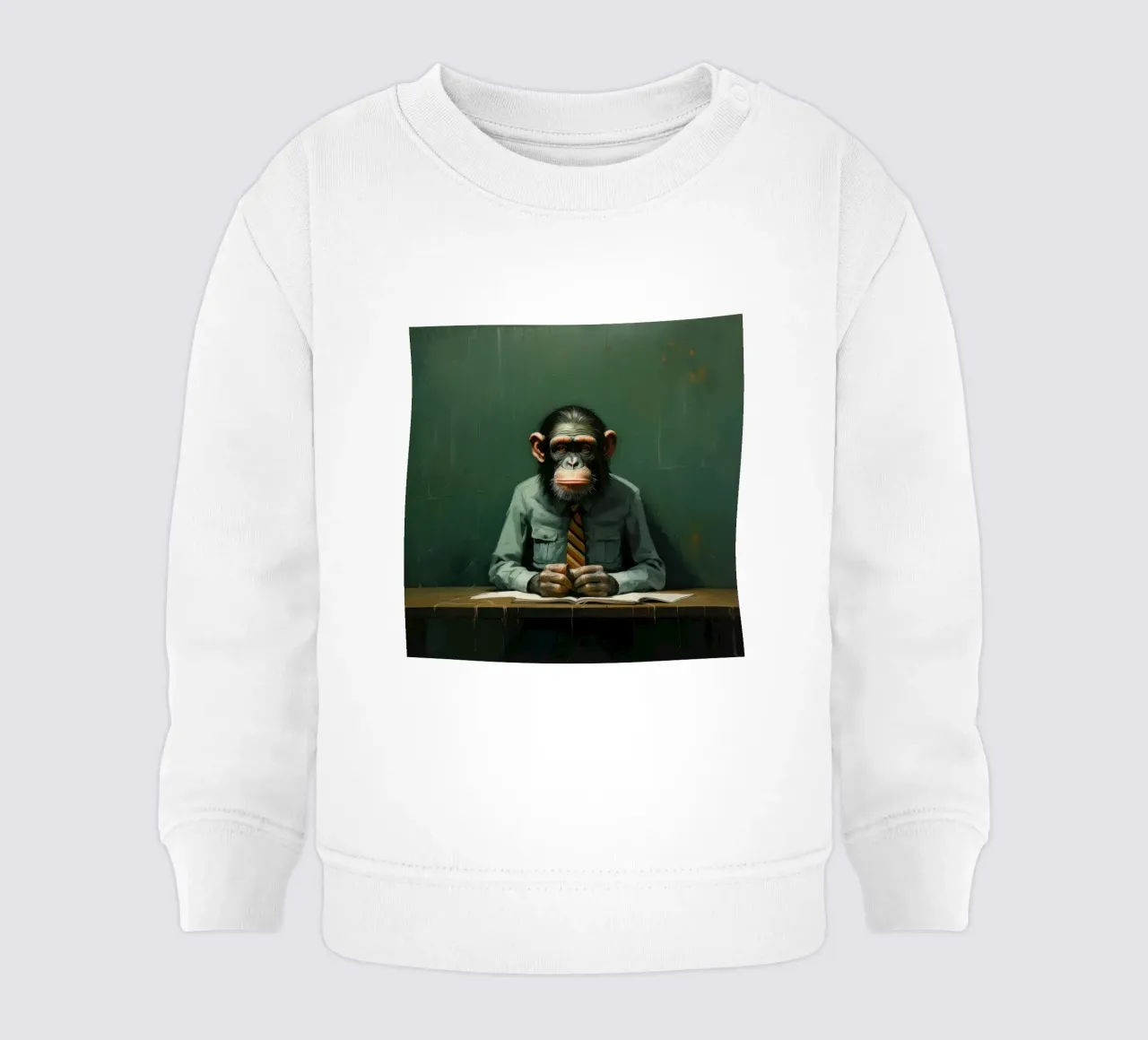 Minimal Schimpanse 2 Baby Sweatshirt von Minimal Animal Art