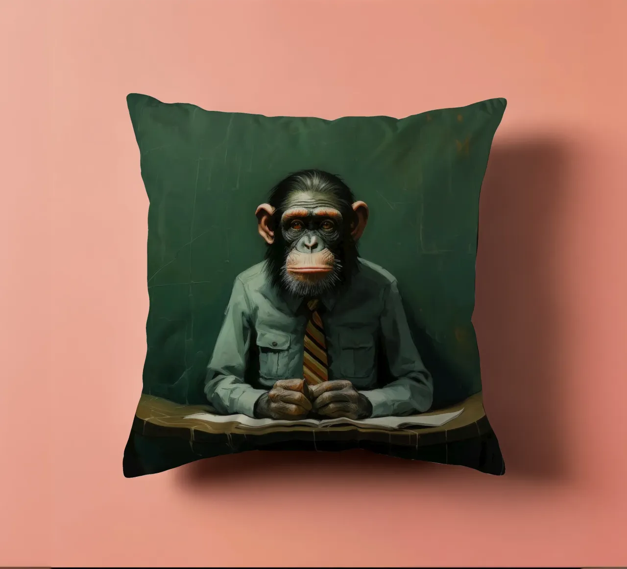 Scimpanzé minimo 2 cuscino da Minimal Animal Art