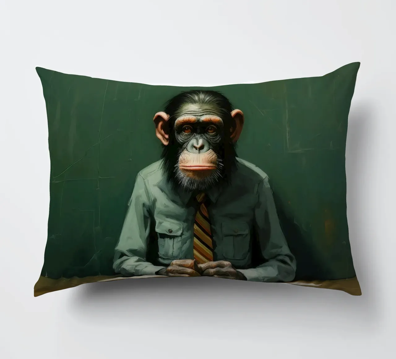 Minimal Chimpanzee 2 decorative cushion by Minimal Animal Art