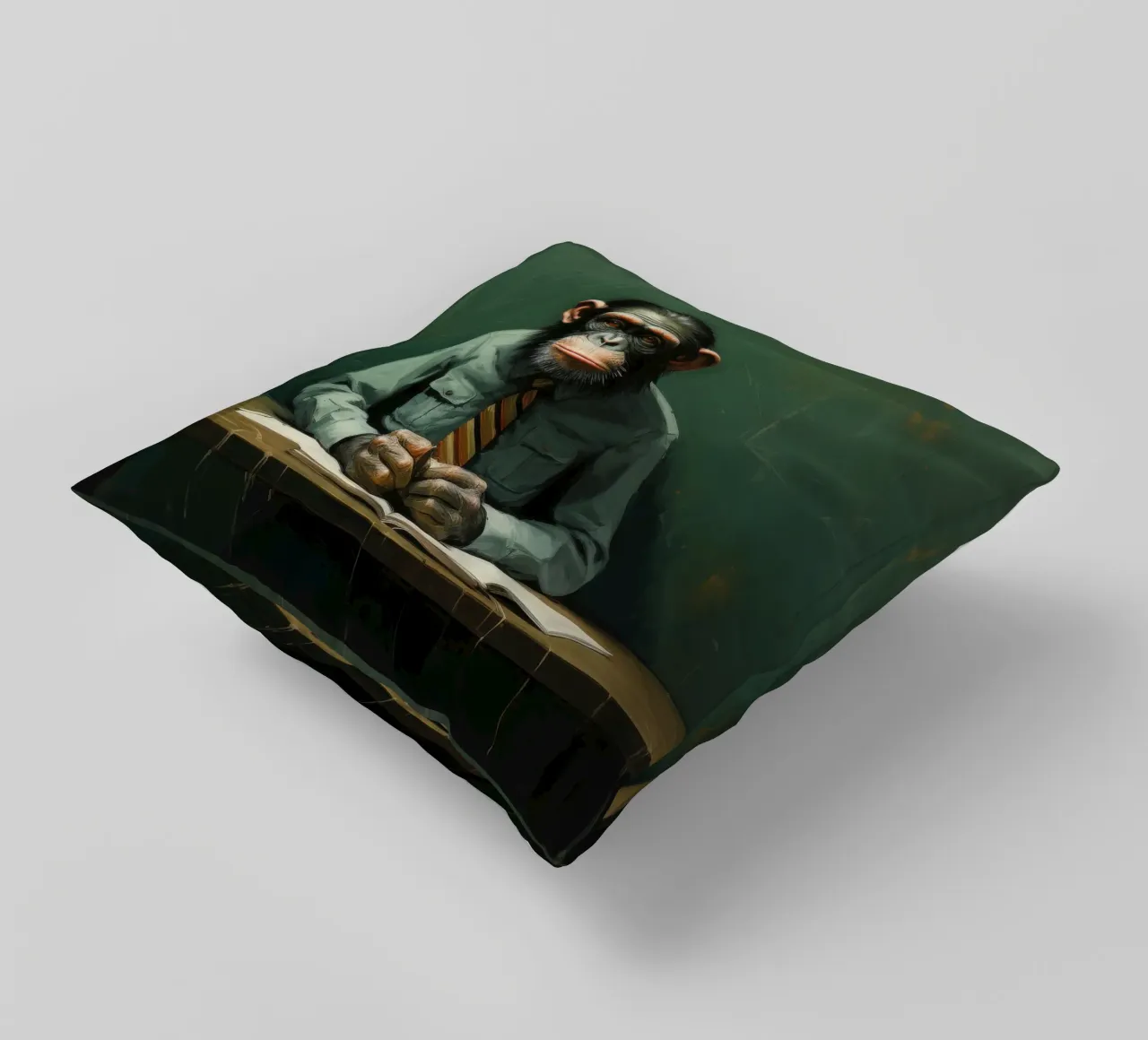 Minimal Chimpanzee 2 decorative cushion by Minimal Animal Art