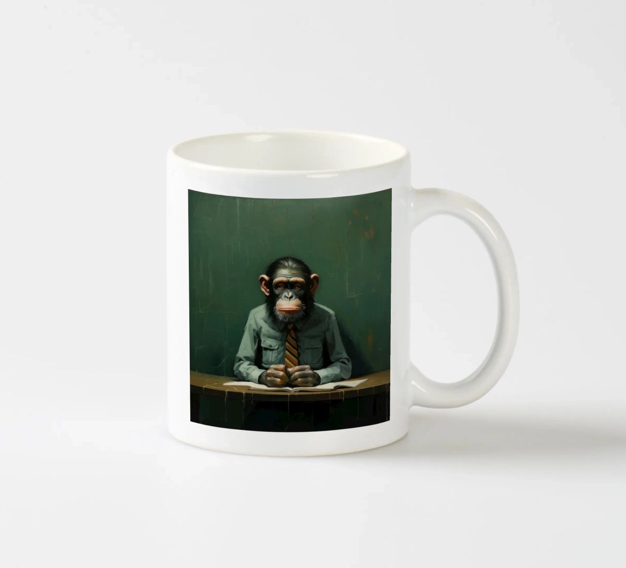 Scimpanzé minimo 2 tazza in ceramica da Minimal Animal Art
